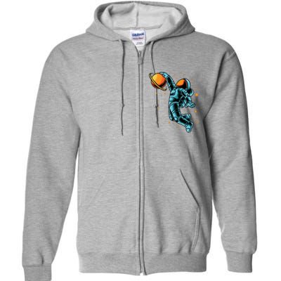 Astronaut Basketball Player Full Zip Hoodie