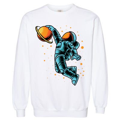 Astronaut Basketball Player Garment-Dyed Sweatshirt