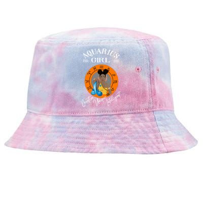 Aquarius Black Queen Zodiac Horoscope Traits Cute Gift Tie-Dyed Bucket Hat