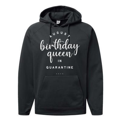 August Birthday Queen Quarantine Cute Social Distance Gift Performance Fleece Hoodie