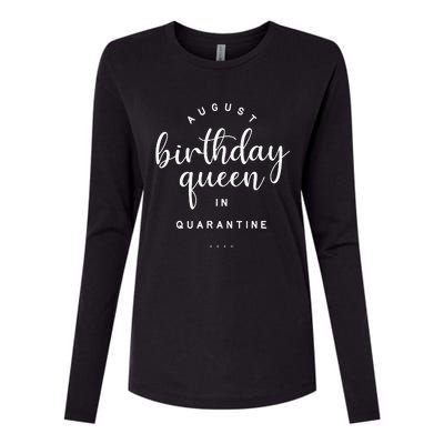 August Birthday Queen Quarantine Cute Social Distance Gift Womens Cotton Relaxed Long Sleeve T-Shirt