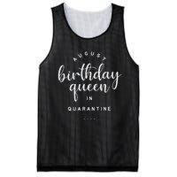 August Birthday Queen Quarantine Cute Social Distance Gift Mesh Reversible Basketball Jersey Tank