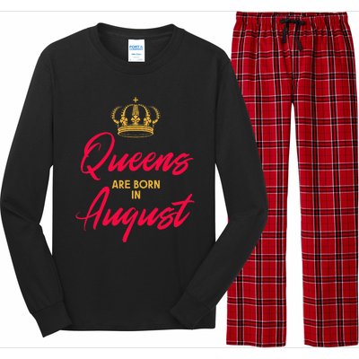 August Born Queens Queen Princess Birthday Long Sleeve Pajama Set