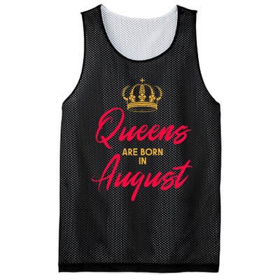 August Born Queens Queen Princess Birthday Mesh Reversible Basketball Jersey Tank