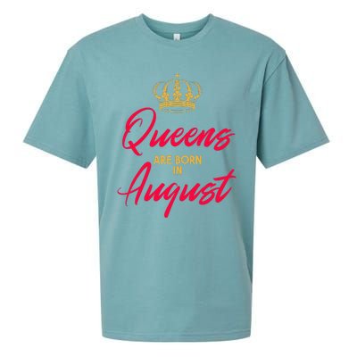 August Born Queens Queen Princess Birthday Sueded Cloud Jersey T-Shirt