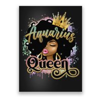 Aquarius Black Queen January February Birthday Poster