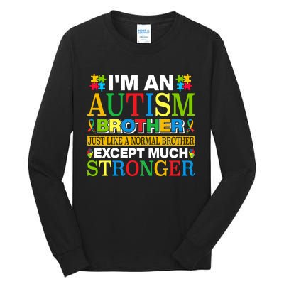 Autism Brother Quotes Motivational Autism Awareness Autism Support Tall Long Sleeve T-Shirt