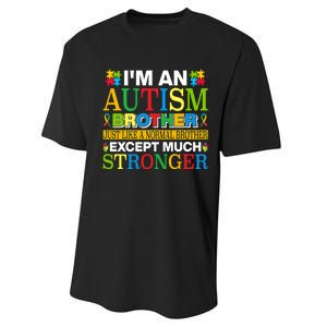 Autism Brother Quotes Motivational Autism Awareness Autism Support Performance Sprint T-Shirt