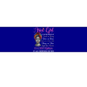 Aries Black Queen Zodiac Birthday Afro Gift Bumper Sticker