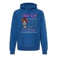 Aries Black Queen Zodiac Birthday Afro Gift Premium Hoodie