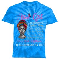 Aries Black Queen Zodiac Birthday Afro Gift Kids Tie-Dye T-Shirt