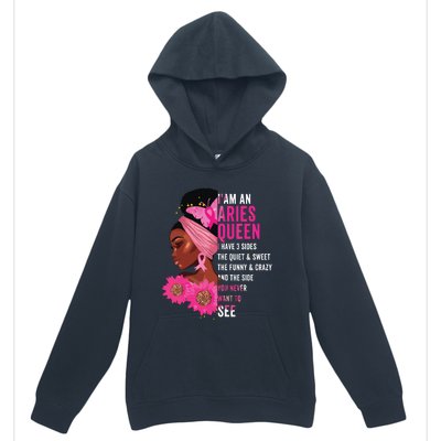 Aries Black Queen I Have 3 Sides April Girl Women Birthday Urban Pullover Hoodie