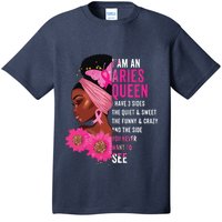 Aries Black Queen I Have 3 Sides April Girl Women Birthday T-Shirt