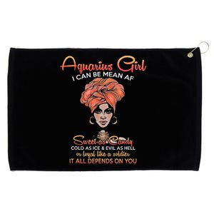 Aquarius Birthday Queens Are Born in January 20 February 18 Grommeted Golf Towel