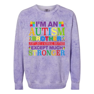 Autism Brother Quotes Motivational Autism Awareness Autism Support Colorblast Crewneck Sweatshirt