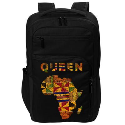 Afro Black Queen African Ghana Kente Cloth Family Matching Impact Tech Backpack