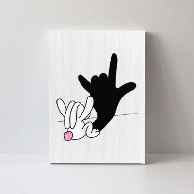 ASL Bunny Reflection I Love You Hand Sign Language Easter Canvas