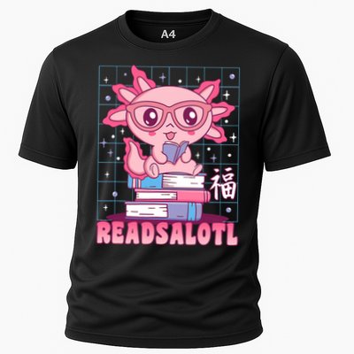 Axolotl Books Readsalotl Reading Bookworm Cooling Performance Crew T-Shirt