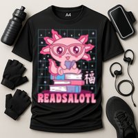 Axolotl Books Readsalotl Reading Bookworm Cooling Performance Crew T-Shirt