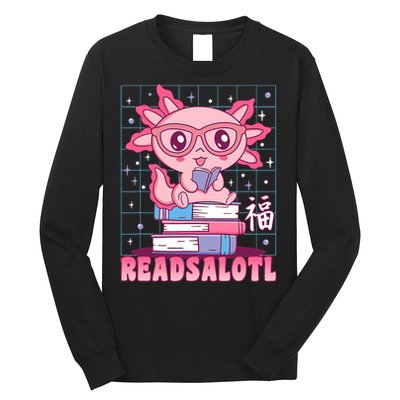 Axolotl Books Readsalotl Reading Bookworm Long Sleeve Shirt