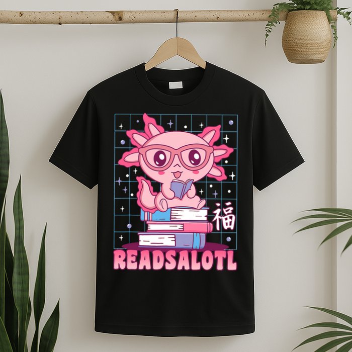 Axolotl Books Readsalotl Reading Bookworm T-Shirt