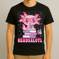 Axolotl Books Readsalotl Reading Bookworm T-Shirt