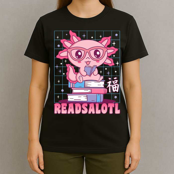 Axolotl Books Readsalotl Reading Bookworm T-Shirt