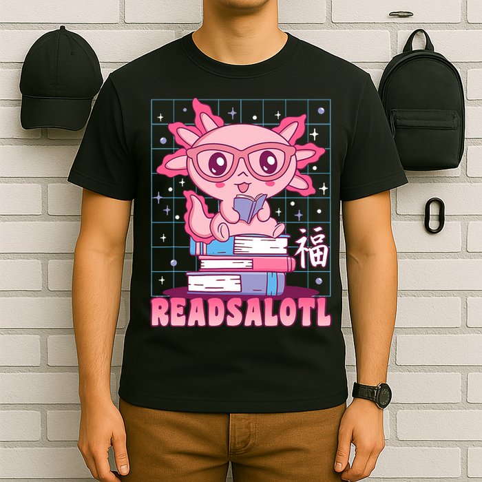 Axolotl Books Readsalotl Reading Bookworm T-Shirt