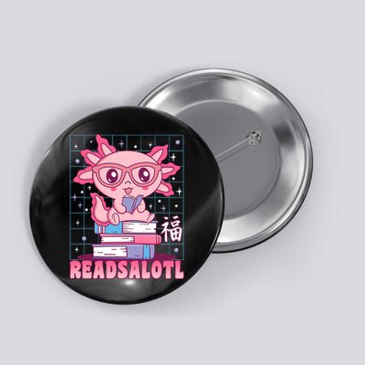 Axolotl Books Readsalotl Reading Bookworm Button