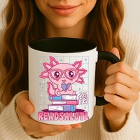 Axolotl Books Readsalotl Reading Bookworm Mug