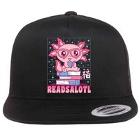 Axolotl Books Readsalotl Reading Bookworm Flat Bill Trucker Hat