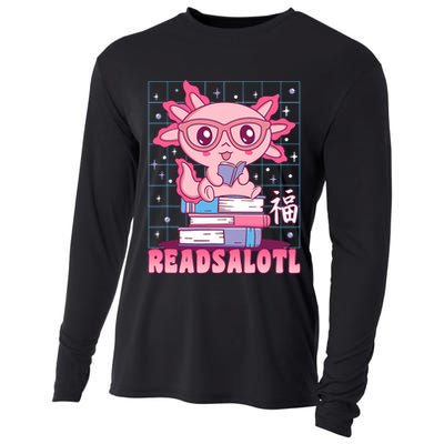 Axolotl Books Readsalotl Reading Bookworm Cooling Performance Long Sleeve Crew