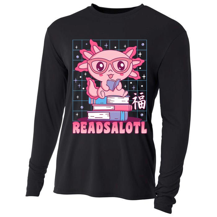 Axolotl Books Readsalotl Reading Bookworm Cooling Performance Long Sleeve Crew