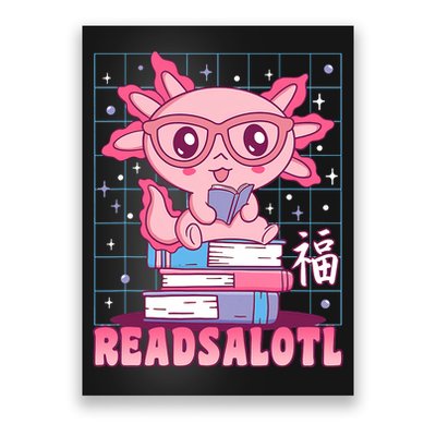 Axolotl Books Readsalotl Reading Bookworm Poster