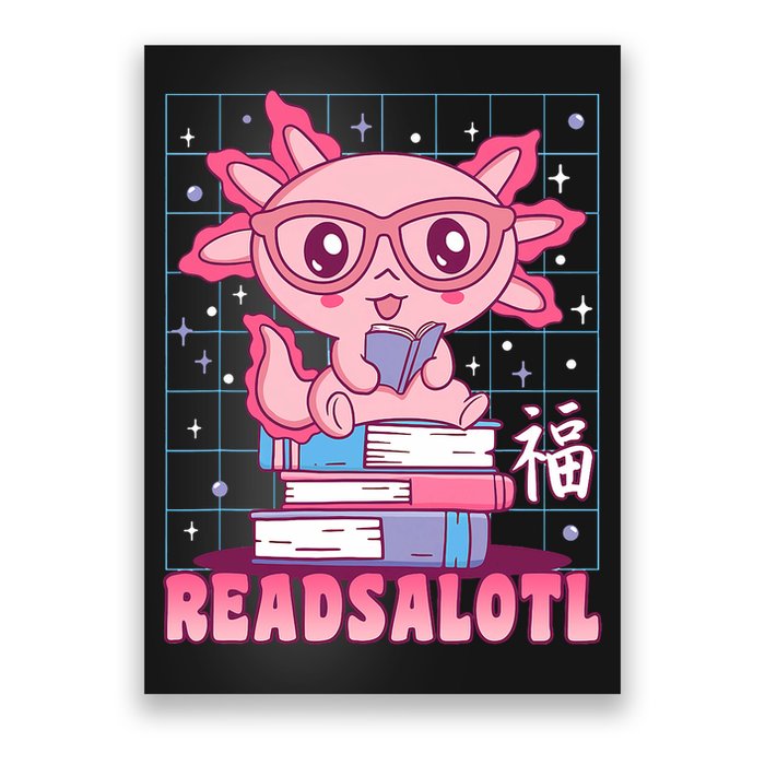 Axolotl Books Readsalotl Reading Bookworm Poster