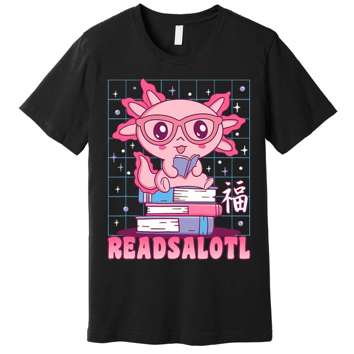Axolotl Books Readsalotl Reading Bookworm Premium T-Shirt