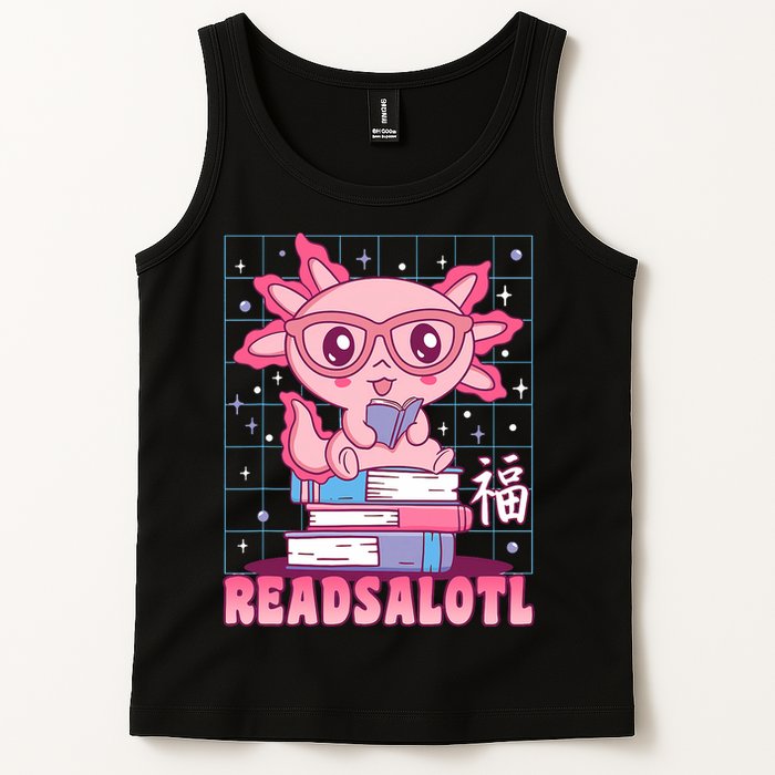 Axolotl Books Readsalotl Reading Bookworm Tank Top