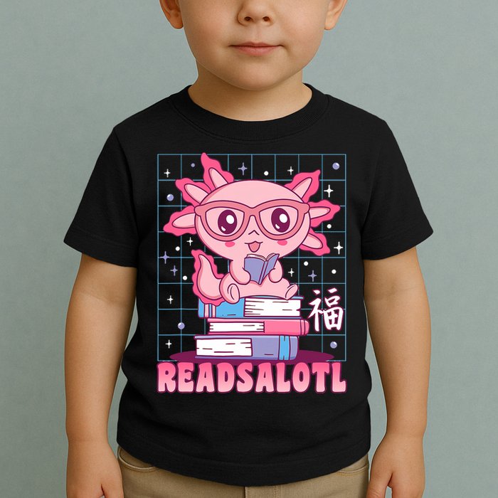 Axolotl Books Readsalotl Reading Bookworm Toddler T-Shirt