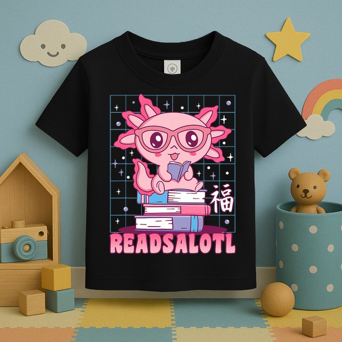 Axolotl Books Readsalotl Reading Bookworm Toddler T-Shirt