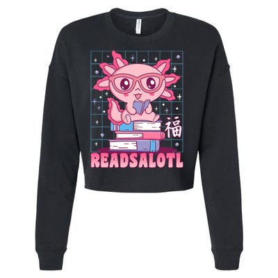 Axolotl Books Readsalotl Reading Bookworm Cropped Pullover Crew