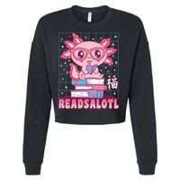 Axolotl Books Readsalotl Reading Bookworm Cropped Pullover Crew