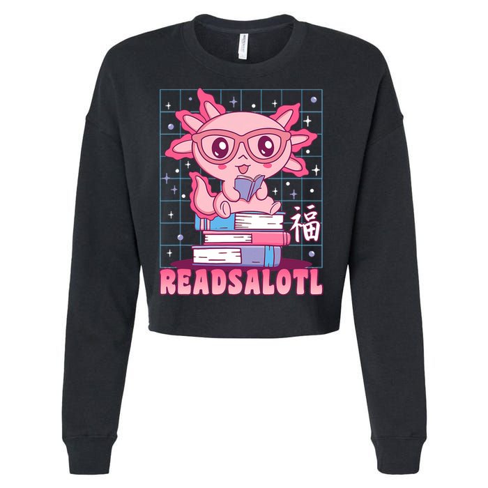 Axolotl Books Readsalotl Reading Bookworm Cropped Pullover Crew