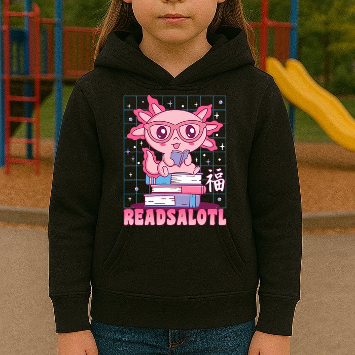 Axolotl Books Readsalotl Reading Bookworm Kids Hoodie