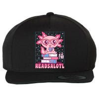 Axolotl Books Readsalotl Reading Bookworm Wool Snapback Cap