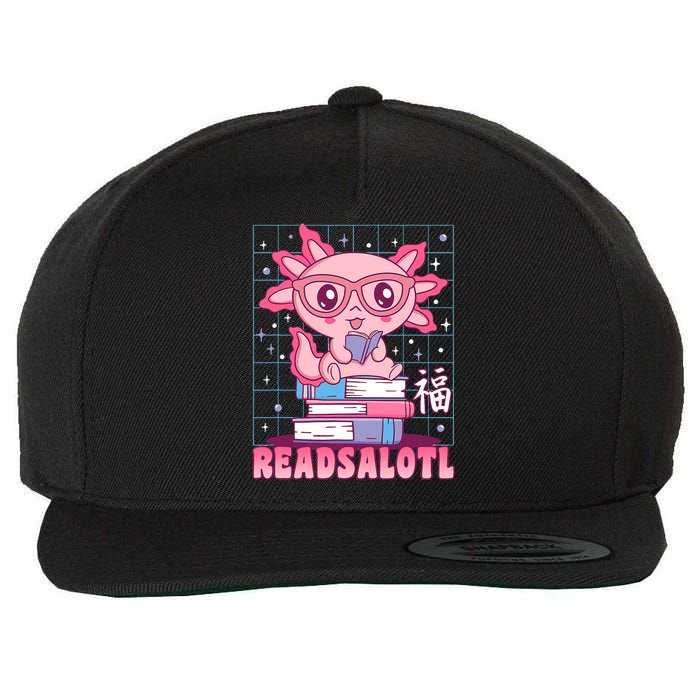 Axolotl Books Readsalotl Reading Bookworm Wool Snapback Cap