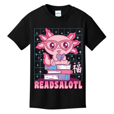 Axolotl Books Readsalotl Reading Bookworm Kids T-Shirt