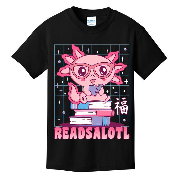 Axolotl Books Readsalotl Reading Bookworm Kids T-Shirt