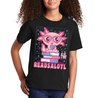 Axolotl Books Readsalotl Reading Bookworm Kids T-Shirt