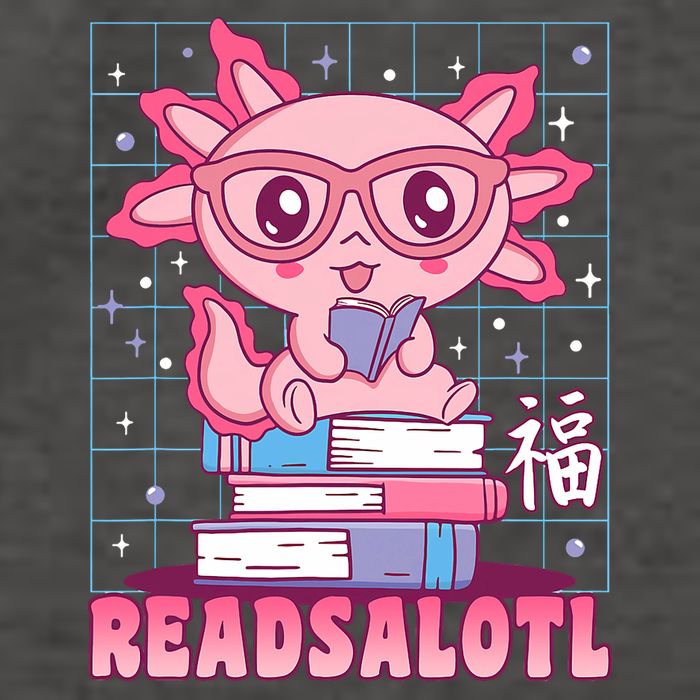 Axolotl Books Readsalotl Reading Bookworm Vector Backpack