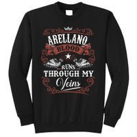 ARELLANO Blood Runs Through My Veins Family Name Vintage Sweatshirt